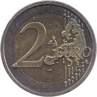 reverse of 2 Euro - Treaty of Rome (2007) coin with KM# 53 from Ireland. Inscription: 2 EURO LL