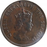 obverse of 1/12 Shilling - Elizabeth II - 1'st Portrait (1957 - 1964) coin with KM# 21 from Jersey. Inscription: QUEEN ELIZABETH THE SECOND