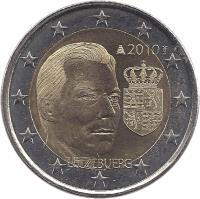 Luxembourg coin 2 Euro - Henri I - Duke Henri (2010) obverse obverse of 2 Euro - Henri I - Duke Henri (2010) coin with KM# 115 from Luxembourg. Inscription: 2010 LËTZEBUERG