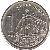 reverse of 1 Dinar (2003 - 2005) coin with KM# 34 from Serbia. Inscription: 1 ДИАНР.DINAR 2003