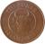 obverse of 10 Aurar (1981) coin with KM# 25 from Iceland. Inscription: TÍU AURAR ÍSLAND 1981