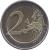 reverse of 2 Euro - 10 Years of EMU (2009) coin with KM# 82 from Slovenia. Inscription: 2 EURO LL