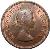 obverse of 1 Penny - Elizabeth II - 1'st Portrait (1953 - 1960) coin with KM# 46 from South Africa. Inscription: ELIZABETH II REGINA