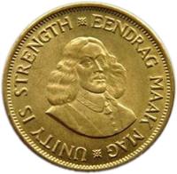 obverse of 1 Cent (1961 - 1964) coin with KM# 57 from South Africa. Inscription: EENDRAG MAAK MAG * UNITY IS STRENGTH