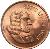 obverse of 2 Cents - SOUTH AFRICA (1965 - 1969) coin with KM# 66.1 from South Africa. Inscription: SOUTH AFRICA 1965 T.S.
