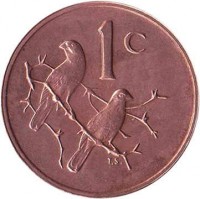 South Africa coin 1 Cent - Jacobus Johannes Fouché (1976) reverse reverse of 1 Cent - Jacobus Johannes Fouché (1976) coin with KM# 91 from South Africa. Inscription: 1 c