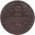 reverse of 2 Centésimos (1901 - 1941) coin with KM# 20 from Uruguay. Inscription: 2 CENTÉSIMOS