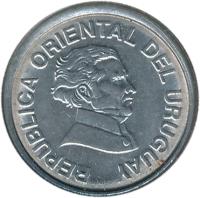 Uruguay coin 20 Centésimos (1994) obverse obverse of 20 Centésimos (1994) coin with KM# 105 from Uruguay. Inscription: REPUBLICA ORIENTAL DEL URUGUAY