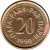 reverse of 20 Para (1990 - 1991) coin with KM# 140 from Yugoslavia. Inscription: ПАРА · PARA · PAR · ПАРИ 20 · 1990 ·