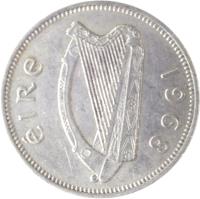 Ireland coin 1 Shilling (1951 - 1968) obverse obverse of 1 Shilling (1951 - 1968) coin with KM# 14a from Ireland. Inscription: éIRe 1968