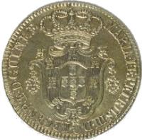 Angola coin 12 Macutas - Maria I & Pedro III (1783) obverse obverse of 12 Macutas - Maria I & Pedro III (1783) coin with KM# 25 from Angola. Inscription: MARIA · I · E · PETRUS · III · D · G · REGENTES · · P · E · D · GUINEƷ