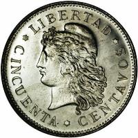 Argentina coin 50 Centavos (1940) reverse reverse of 50 Centavos (1940) coin with KM# Pn53 from Argentina. Inscription: * LIBERTAD * CINCUENTA * CENTAVOS