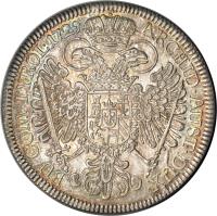 Austria coin 1 Speciestaler - Karl VI - Hall mint (1729) reverse reverse of 1 Speciestaler - Karl VI - Hall mint (1729) coin with KM# 1629 from Austria. Inscription: ARCHID · AUST · DUX · BU · COM · TYROL · 1729