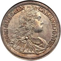 Austria coin 1 Speciestaler - Karl VI - Hall mint (1724 - 1734) obverse obverse of 1 Speciestaler - Karl VI - Hall mint (1724 - 1734) coin with KM# 1617 from Austria.