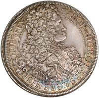 obverse of 1 Speciestaler - Karl VI - Vienna mint (1712 - 1718) coin with KM# 1522 from Austria.