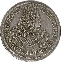 obverse of 2 Speciestaler - Josef I - Hall mint (1705) coin with KM# 1445 from Austria.