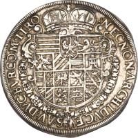 reverse of 1 Speciestaler - Rudolf II - Hall mint (1610) coin with KM# 121 from Austria.