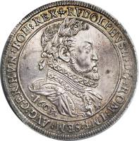 obverse of 1 Speciestaler - Rudolf II - Hall mint (1602 - 1612) coin with KM# 37 from Austria.