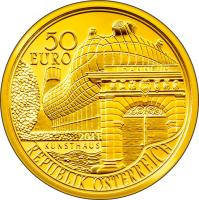 Austria coin 50 Euro - The bicentenary of the Joanneum at Graz (2011) obverse obverse of 50 Euro - The bicentenary of the Joanneum at Graz (2011) coin with KM# 3202 from Austria. Inscription: 50 EURO 2011 KUNSTHAUS REPUPLIK ÖSTERREICH
