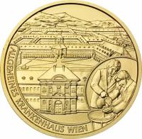 Austria coin 50 Euro - Ignaz Philipp Semmelweis (2008) obverse obverse of 50 Euro - Ignaz Philipp Semmelweis (2008) coin with KM# 3153 from Austria. Inscription: ALLGEMEINES KRANKENHAUS WIEN