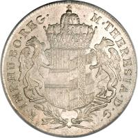 Austrian States coin 1 Taler - Maria Theresa (1766 - 1767) obverse obverse of 1 Taler - Maria Theresa (1766 - 1767) coin with KM# 16 from Austrian States.