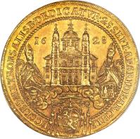 Austrian States coin 6 Dukaten - Consecration of St Rupert Cathedral of Salzburg - Paris (1628) obverse obverse of 6 Dukaten - Consecration of St Rupert Cathedral of Salzburg - Paris (1628) coin with KM# 129 from Austrian States.