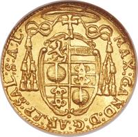 obverse of 1/4 Dukat - Maximilian Gandolph (1668 - 1686) coin with KM# 191 from Austrian States.