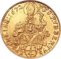 Austrian States coin 1/4 Dukat - Maximilian Gandolph (1668 - 1686) reverse reverse of 1/4 Dukat - Maximilian Gandolph (1668 - 1686) coin with KM# 191 from Austrian States.