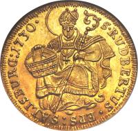 Austrian States coin 1 Dukat - Leopold - Anton Eleutherius (1727 - 1740) reverse reverse of 1 Dukat - Leopold - Anton Eleutherius (1727 - 1740) coin with KM# 323 from Austrian States.