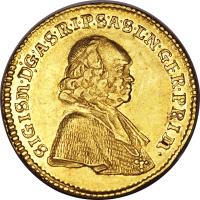 obverse of 1 Dukat - Sigmund III (1764) coin with KM# 406 from Austrian States.