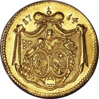 reverse of 1 Dukat - Sigmund III (1764) coin with KM# 406 from Austrian States.