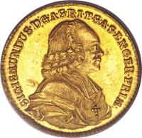 obverse of 2 Dukaten - Sigmund III (1765 - 1771) coin with KM# 412 from Austrian States.