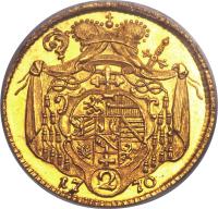reverse of 2 Dukaten - Sigmund III (1765 - 1771) coin with KM# 412 from Austrian States.