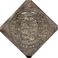 obverse of 1/6 Thaler - Maximilian Gandolph (1669 - 1679) coin with KM# 215 from Austrian States. Inscription: MAX:GAND:D:G:AR:EPS:SAL:SE:AP:L