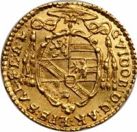 Austrian States coin 1/4 Dukat - Guidobald (1654 - 1668) obverse obverse of 1/4 Dukat - Guidobald (1654 - 1668) coin with KM# 163 from Austrian States.