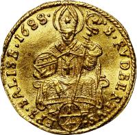 Austrian States coin 1/4 Dukat - Johann Ernst (1687 - 1707) reverse reverse of 1/4 Dukat - Johann Ernst (1687 - 1707) coin with KM# 255 from Austrian States.