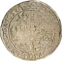 reverse of 48 Kreuzer - Friedrich - Kuttenberg mint (1620 - 1621) coin with KM# 254 from Bohemia.