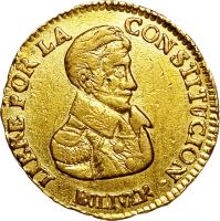 Bolivia coin 1/2 Scudo (1834 - 1840) obverse obverse of 1/2 Scudo (1834 - 1840) coin with KM# 100 from Bolivia.
