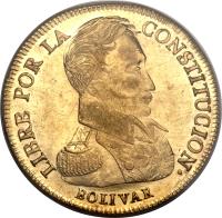 Bolivia coin 8 Scudos (1831 - 1840) obverse obverse of 8 Scudos (1831 - 1840) coin with KM# 99 from Bolivia.