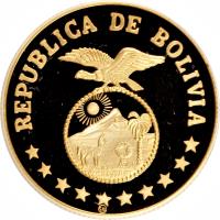 Bolivia coin 4000 Pesos Bolivianos - Year of the Child (1979) obverse obverse of 4000 Pesos Bolivianos - Year of the Child (1979) coin with KM# 199 from Bolivia. Inscription: REPUBLICA DE BOLIVIA