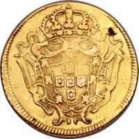 reverse of 3200 Réis - João V (1727 - 1733) coin with KM# 130 from Brazil.
