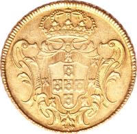 reverse of 12800 Réis - João V (1727 - 1729) coin with KM# 138 from Brazil.