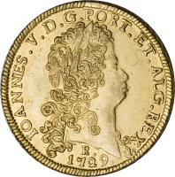 obverse of 12800 Réis - João V (1731 - 1733) coin with KM# 148 from Brazil.