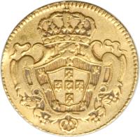 reverse of 800 Réis - João V (1727 - 1729) coin with KM# 122 from Brazil.