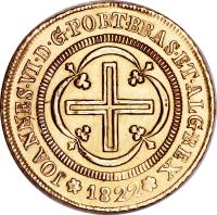 Brazil coin 4000 Réis - João VI (1818 - 1822) obverse obverse of 4000 Réis - João VI (1818 - 1822) coin with KM# 327 from Brazil.