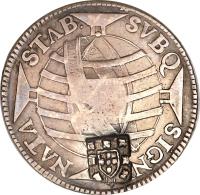 reverse of 320 Réis - João Prince Regent - Countermarked (1809) coin with KM# 298 from Brazil.