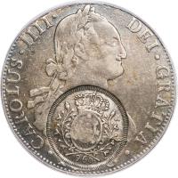 Brazil coin 960 Réis - João Prince Regent - Minas Gerais; Countermarked (1808) obverse obverse of 960 Réis - João Prince Regent - Minas Gerais; Countermarked (1808) coin with KM# 242 from Brazil.