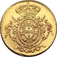 reverse of 6400 Réis - João Prince Regent (1805 - 1817) coin with KM# 236 from Brazil.