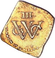 Brazil coin 3 Florins (1645 - 1646) obverse obverse of 3 Florins (1645 - 1646) coin with KM# 5 from Brazil. Inscription: III GWC