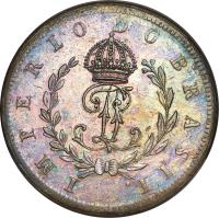 obverse of 40 Réis - Maria II (1830) coin with KM# Pn32 from Brazil.